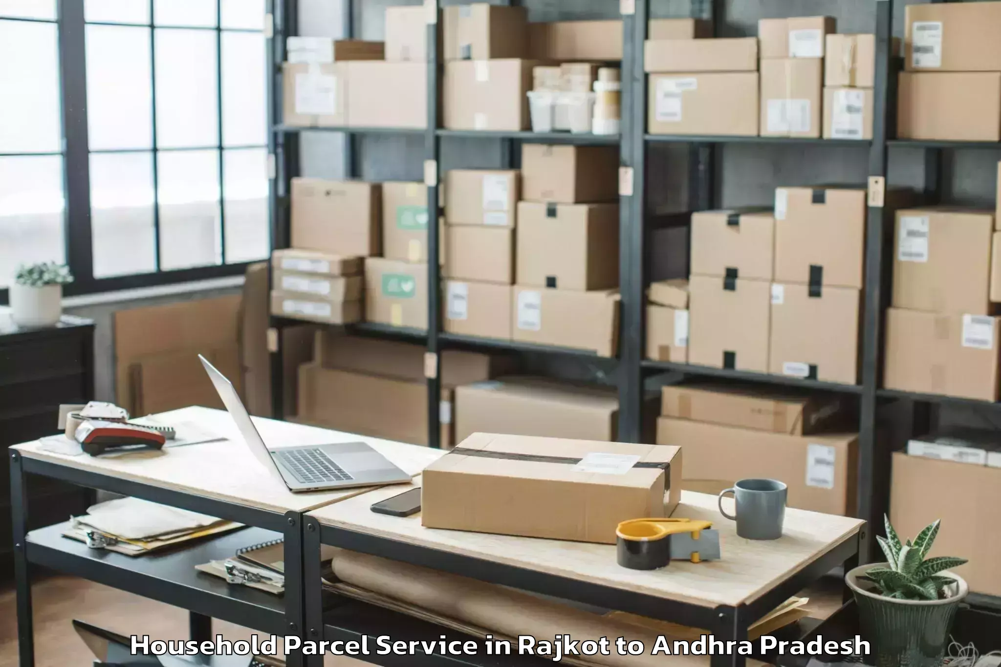 Book Rajkot to Kamavarapu Kota Household Parcel Online